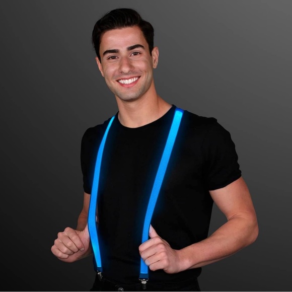 Blue LED suspenders - Picture 2 of 5